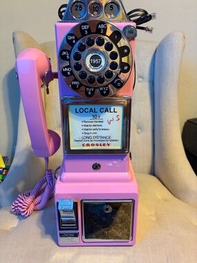 Crosley Pink Retro Payphone-Style Telephone